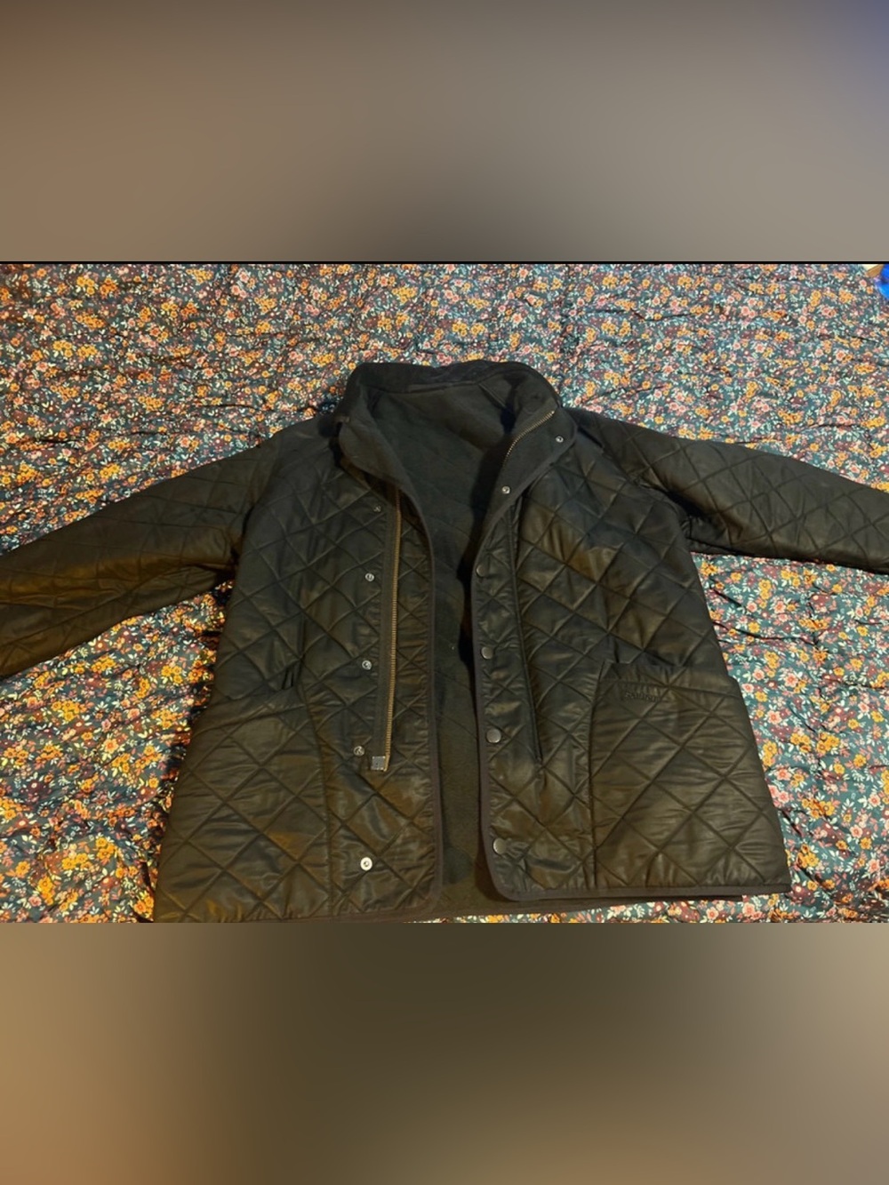 Men's Quilted Black Jacket - Classic Barbour Coat